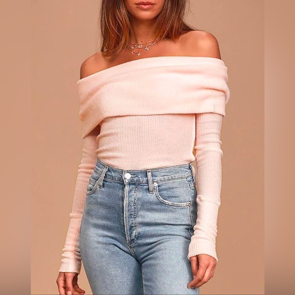 Free People We The Free Snow Bunny Off The Shoulder Sweater Size XS N19